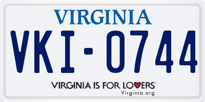 VA license plate VKI0744