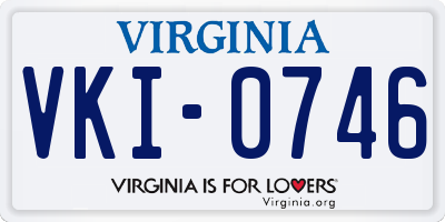 VA license plate VKI0746