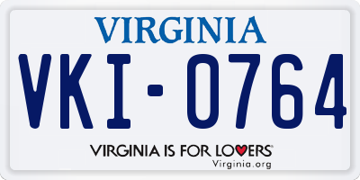 VA license plate VKI0764