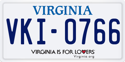 VA license plate VKI0766