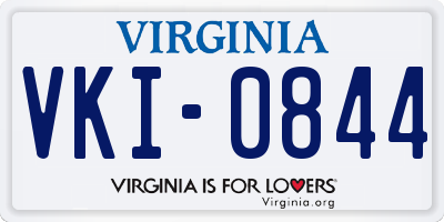 VA license plate VKI0844