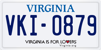 VA license plate VKI0879