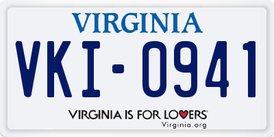 VA license plate VKI0941