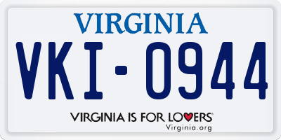 VA license plate VKI0944