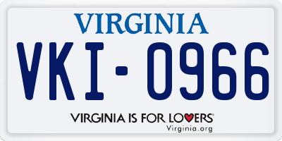 VA license plate VKI0966