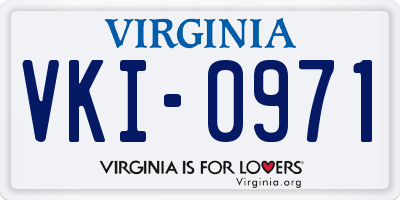 VA license plate VKI0971