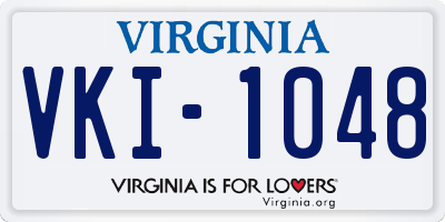 VA license plate VKI1048