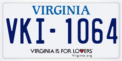 VA license plate VKI1064