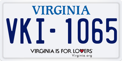 VA license plate VKI1065