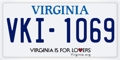 VA license plate VKI1069