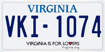 VA license plate VKI1074