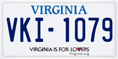 VA license plate VKI1079
