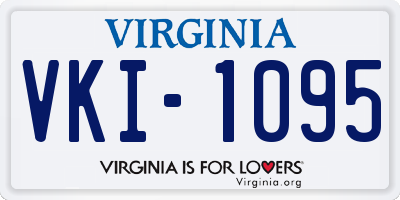 VA license plate VKI1095