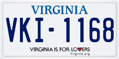 VA license plate VKI1168