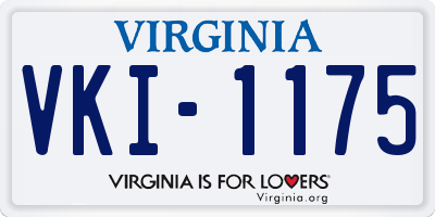 VA license plate VKI1175