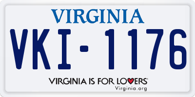 VA license plate VKI1176
