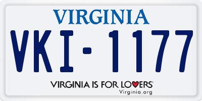 VA license plate VKI1177