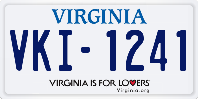 VA license plate VKI1241