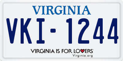 VA license plate VKI1244