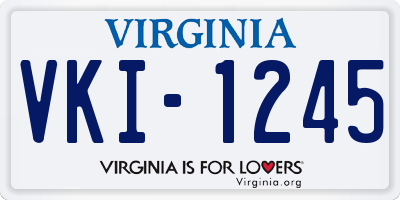 VA license plate VKI1245