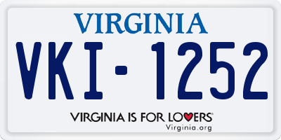VA license plate VKI1252