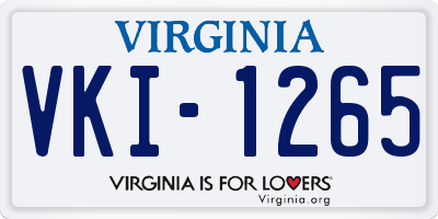 VA license plate VKI1265