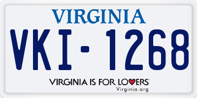 VA license plate VKI1268