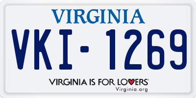 VA license plate VKI1269