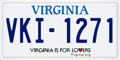 VA license plate VKI1271