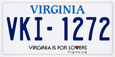 VA license plate VKI1272