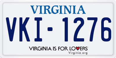 VA license plate VKI1276