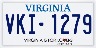 VA license plate VKI1279