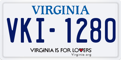 VA license plate VKI1280