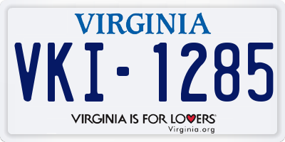 VA license plate VKI1285