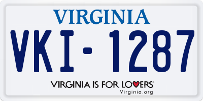 VA license plate VKI1287