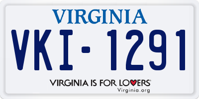 VA license plate VKI1291
