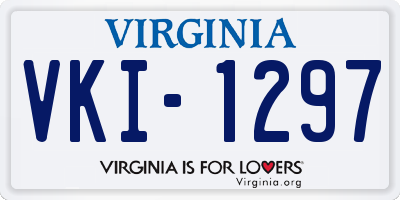 VA license plate VKI1297