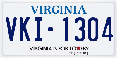 VA license plate VKI1304
