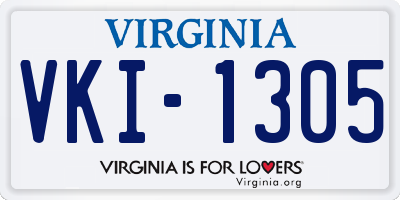 VA license plate VKI1305