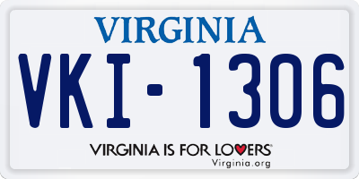 VA license plate VKI1306