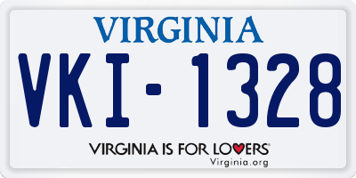 VA license plate VKI1328