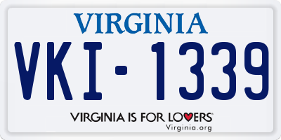 VA license plate VKI1339