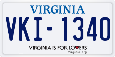 VA license plate VKI1340