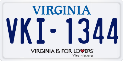VA license plate VKI1344