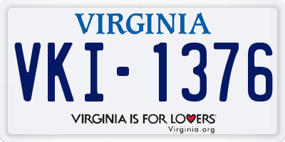 VA license plate VKI1376