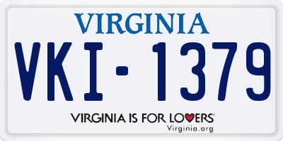 VA license plate VKI1379