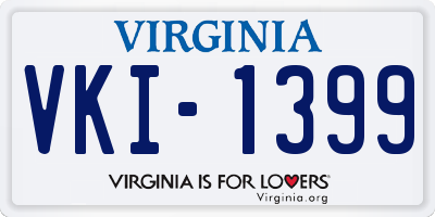 VA license plate VKI1399