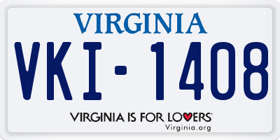 VA license plate VKI1408