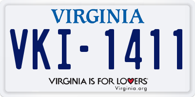 VA license plate VKI1411
