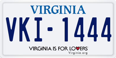 VA license plate VKI1444